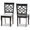 Baxton Studio Mael Modern and Contemporary Grey Fabric and Dark Brown Finished Wood 2-Piece Dining Chair Set 174-10534-Zoro - alternate 1